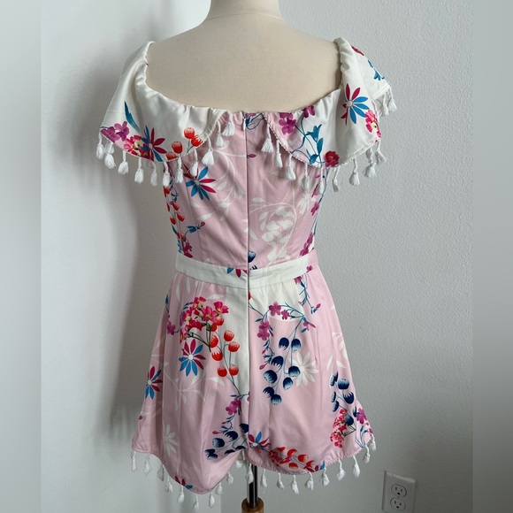 Pink Floral Romper - Picture 3 of 10